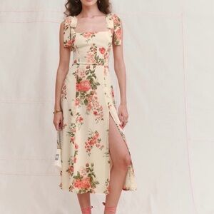 Reformation Twilight Dress in Corsage Pink